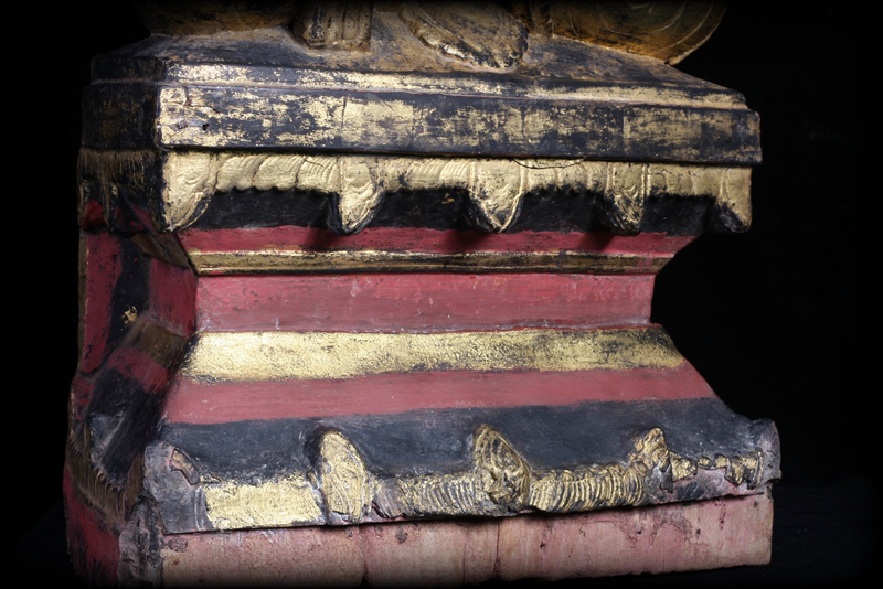 Extremely Rare 18C Wood Burmese Shan Buddha #A046